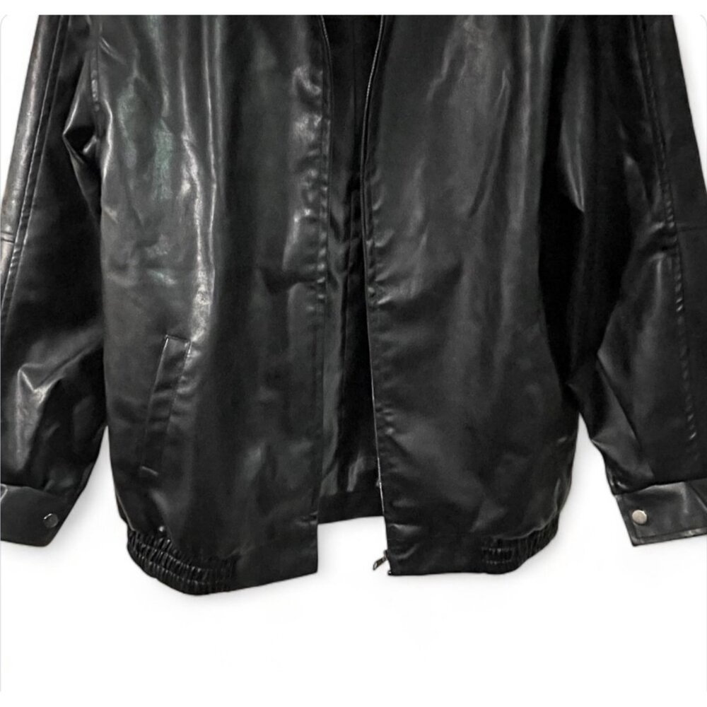 AUTOMET Womens Oversized Leather Jackets Faux Suede Motorcycle Coats, New - Picture 7 of 13